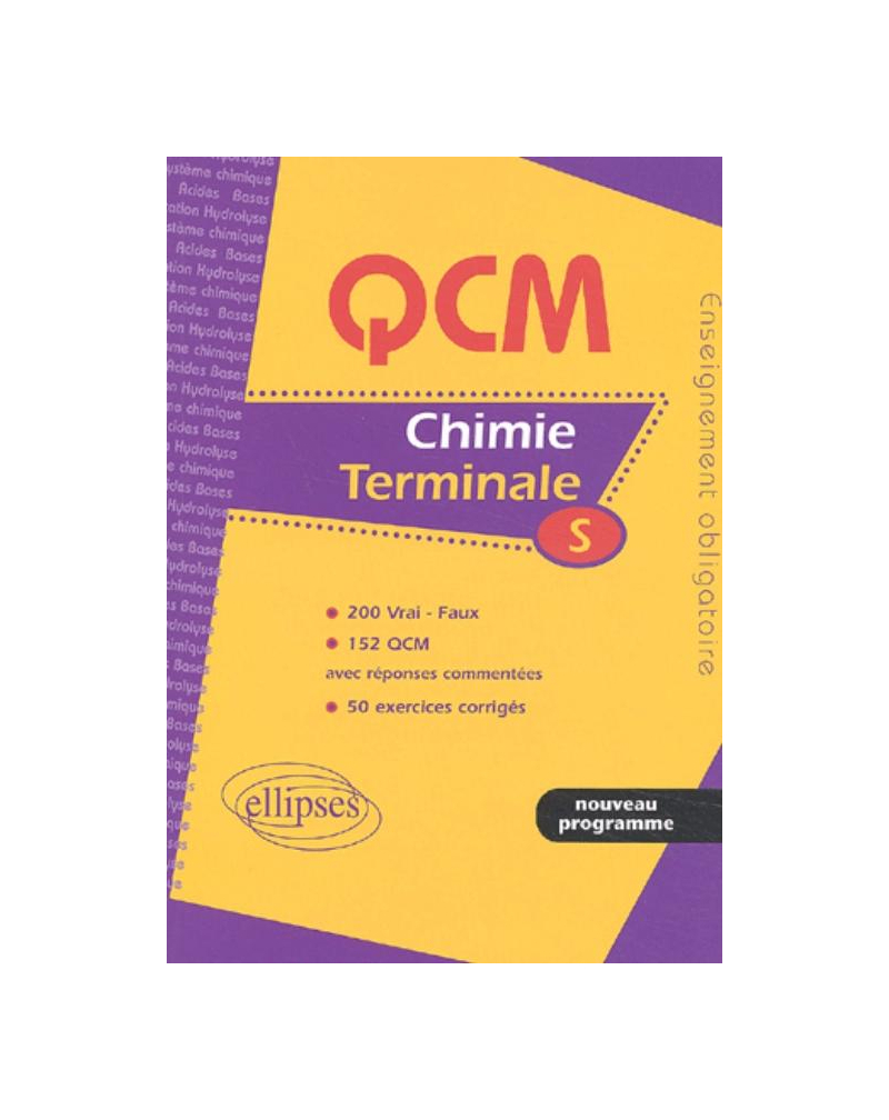 Chimie Terminale S - Enseignement obligatoire