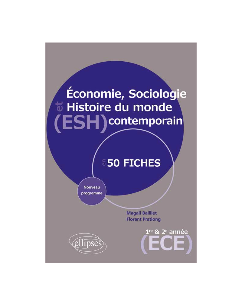 Économie, Sociologie et Histoire du monde contemporain (ESH) - nouveau programme 1re et 2e année prépa ECE en 50 fiches