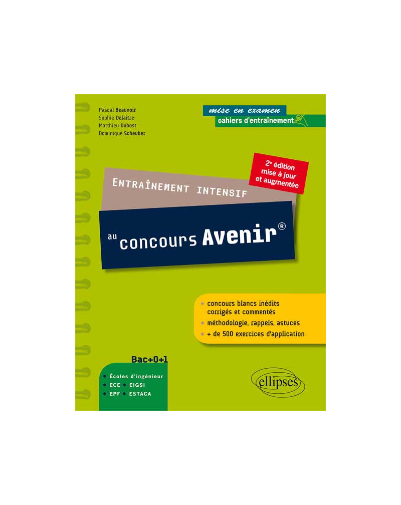 Entraînement intensif au concours Avenir® • 2e édition mise à jour et augmentée