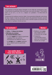 FLE (français langue étrangère). Les 100 pièges du français. 100 fiches avec exercices corrigés pour progresser facilement en grammaire (niveau 2) (B1-B2)