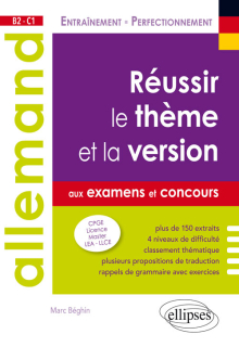 Allemand. Réussir le thème et la version aux examens et aux concours. B2 - C1