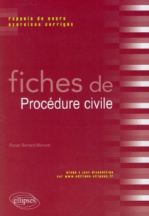 Fiches de Procédure civile. Rappels de cours et exercices corrigés
