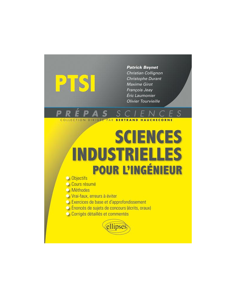 Sciences industrielles pour l'ingénieur PTSI