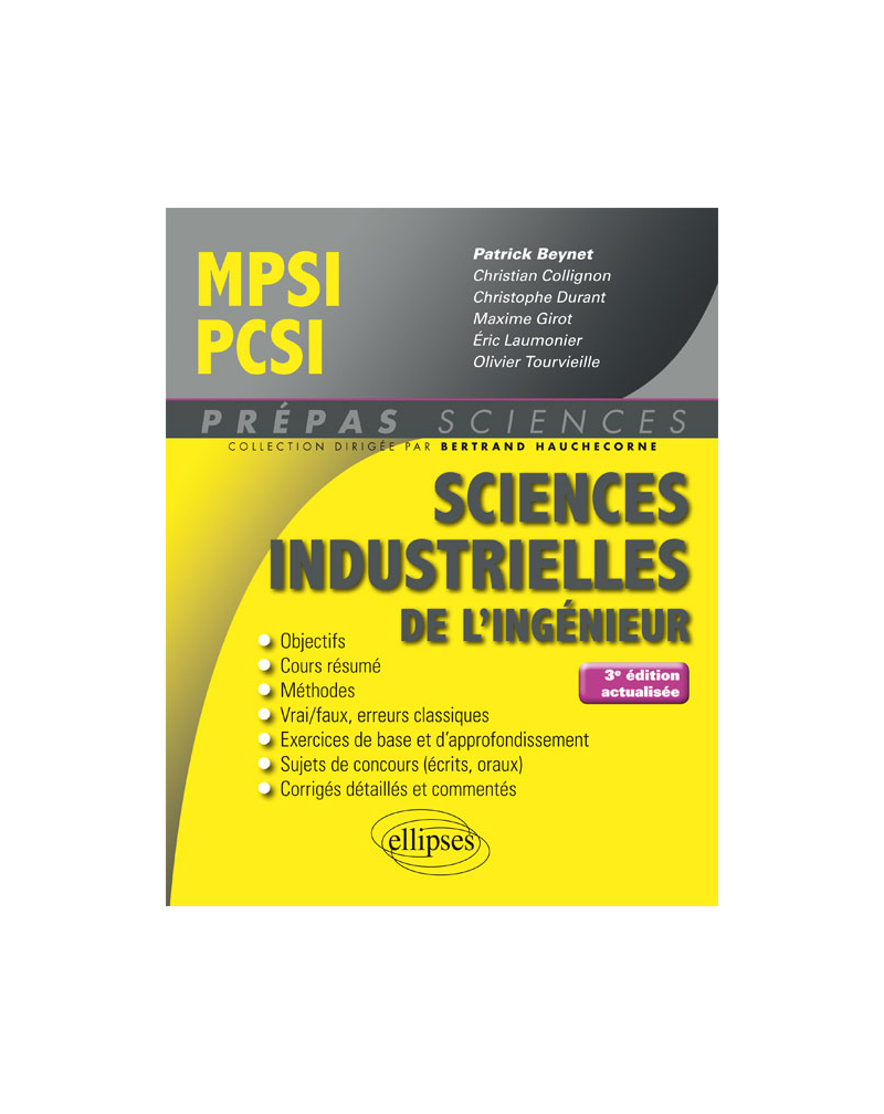 Sciences industrielles de l'ingénieur MPSI - PCSI - 3e édition actualisée