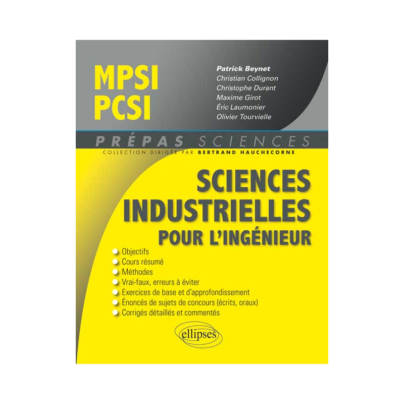 Sciences industrielles pour l'ingénieur MPSI - PCSI