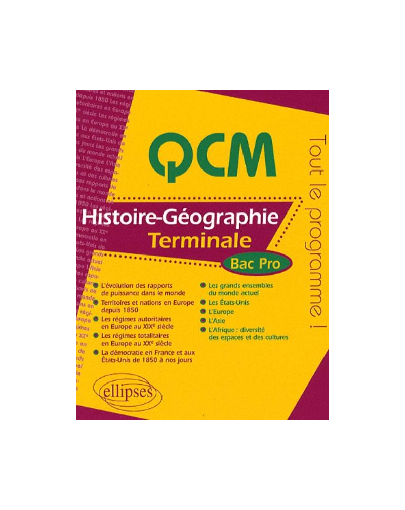 Histoire-Géographie - Terminale Bac Pro