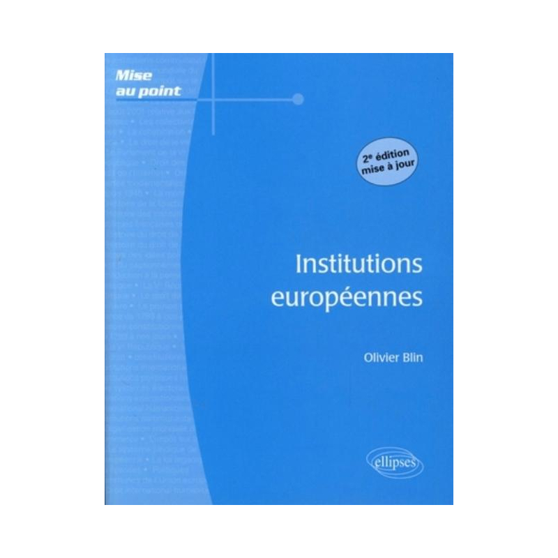 Institutions européennes - 2e édition