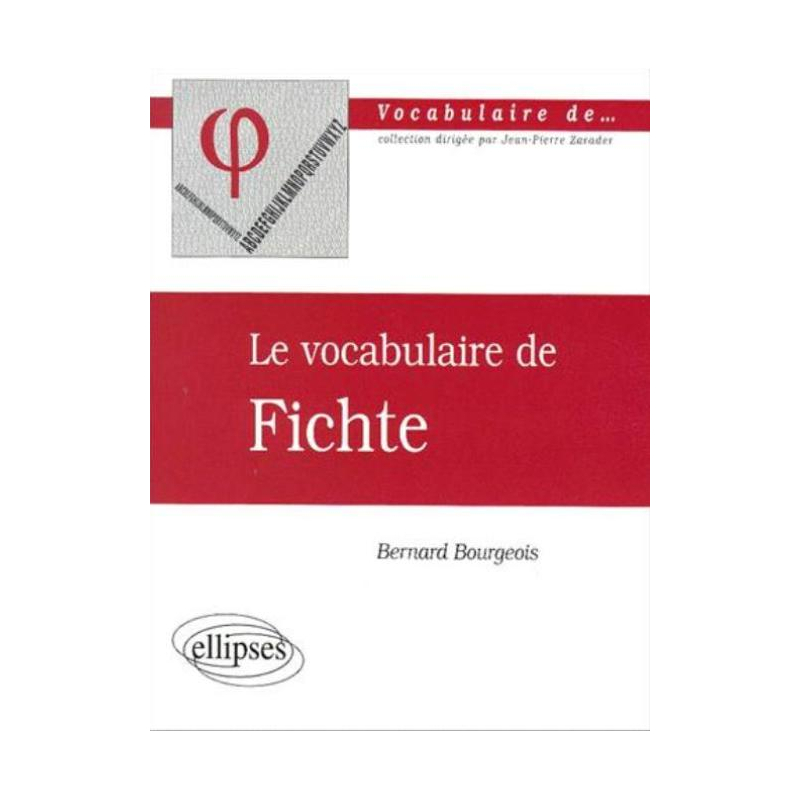 Le vocabulaire de Fichte