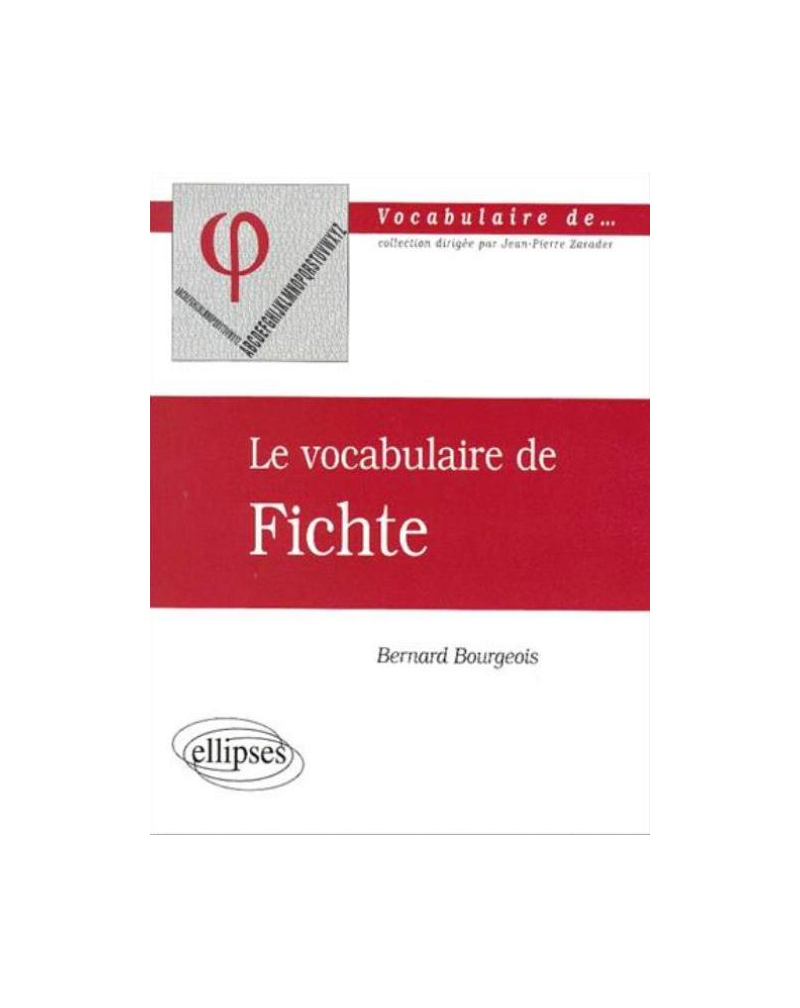 Le vocabulaire de Fichte