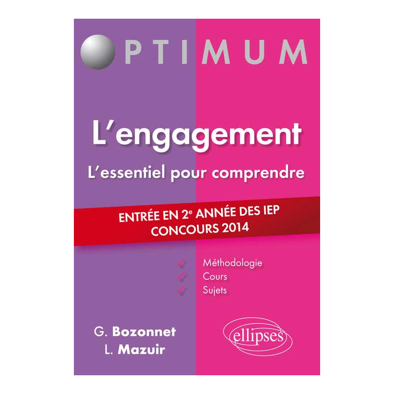 L’engagement - entrée en 2e année des IEP - concours 2014