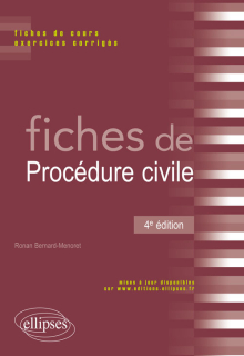 Fiches de Procédure civile - 4e édition