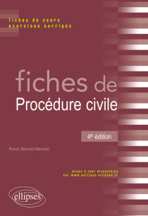 Fiches de Procédure civile - 4e édition