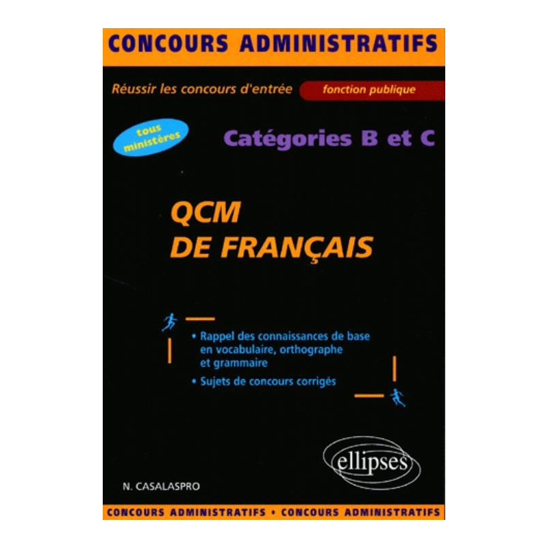 QCM de français - catégories B et C