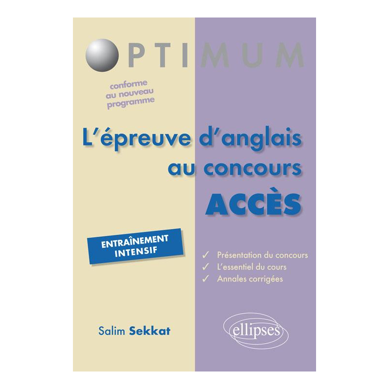 l'épreuve d'anglais au concours ACCES