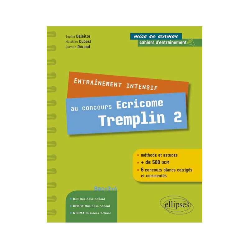 Entraînement intensif au concours Ecricome Tremplin 2