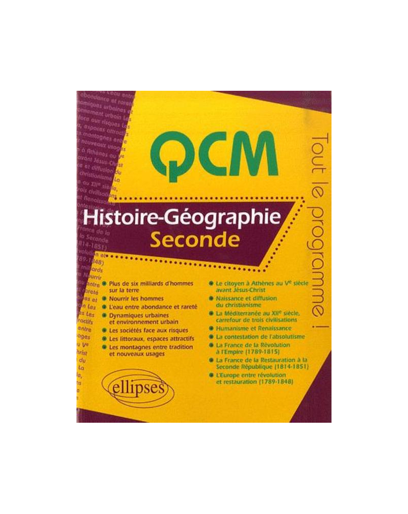 Histoire-géographie - Seconde