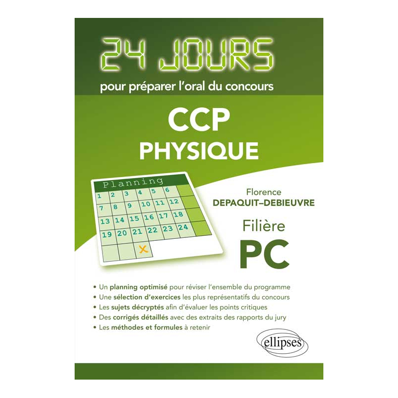 Physique 24 jours pour préparer l’oral du concours CCP - Filière PC