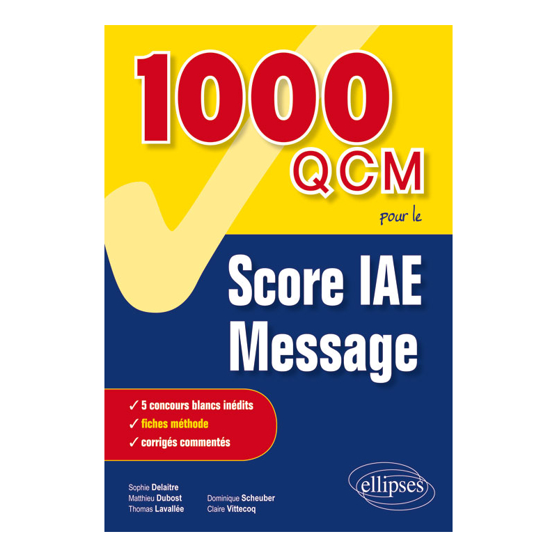1000 QCM pour le Score IAE Message