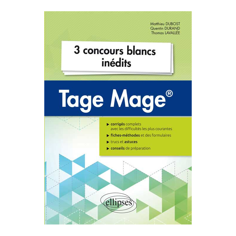 3 concours blancs Tage Mage®