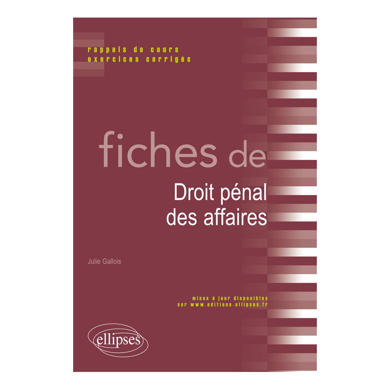Fiches de droit pénal des affaires