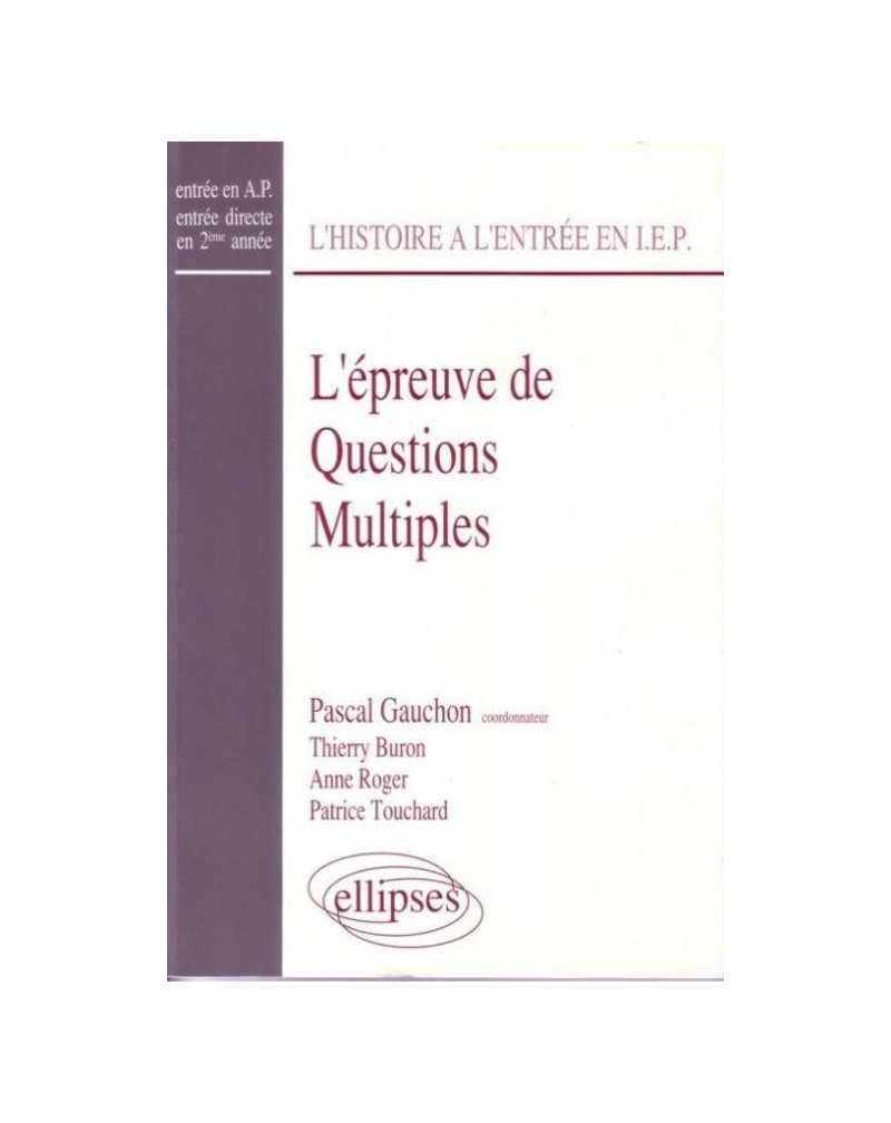 épreuve de questions multiples (L')