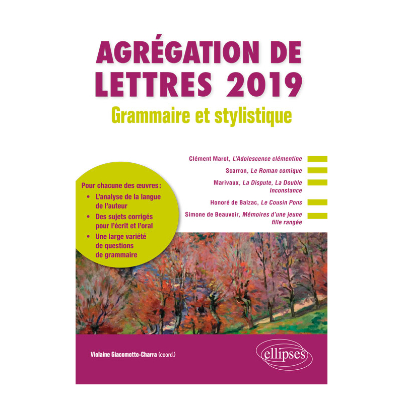 Grammaire et stylistique - Agrégation de lettres 2019