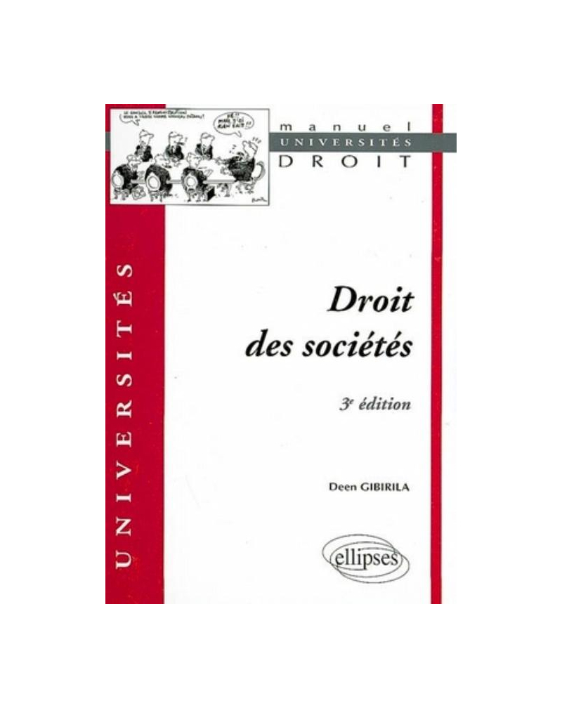 Droit des sociétés. 3e édition