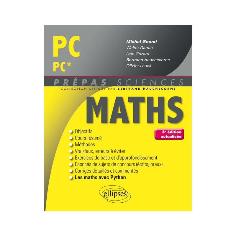 Mathématiques PC/PC* - 3e édition actualisée