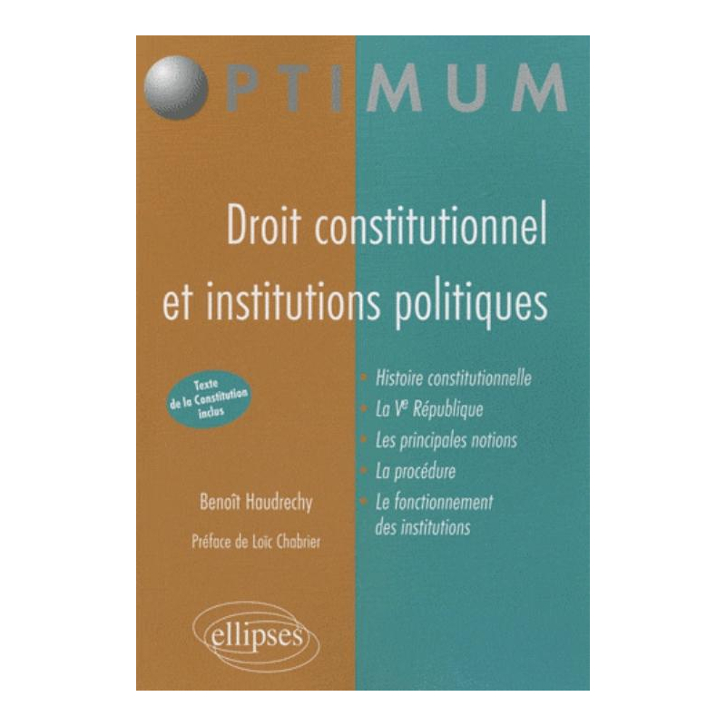 Droit constitutionnel et institutions politiques