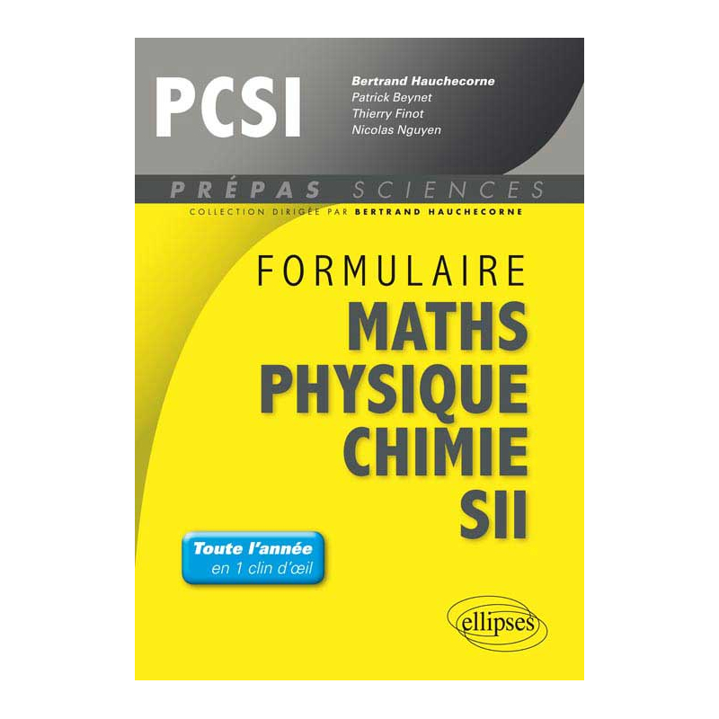 Formulaire : Mathématiques - Physique-Chimie -SII - PCSI
