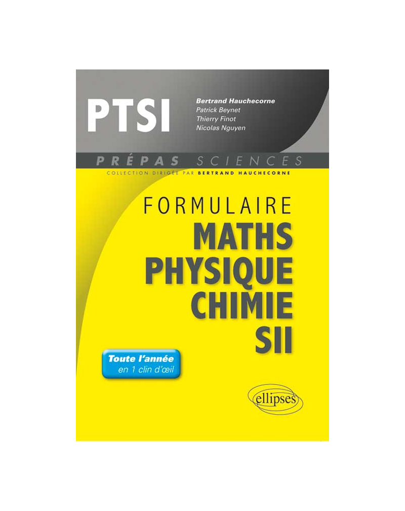 Formulaire : Mathématiques - Physique-Chimie -SII - PTSI