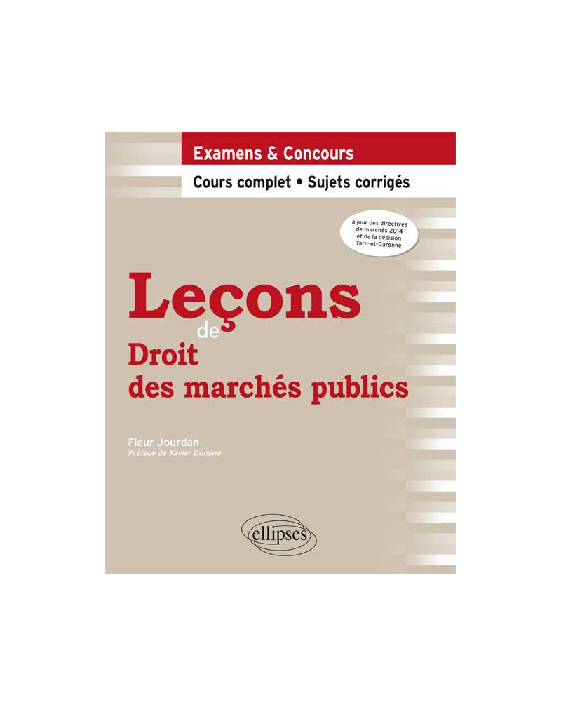 Leçons de Droit des marchés publics