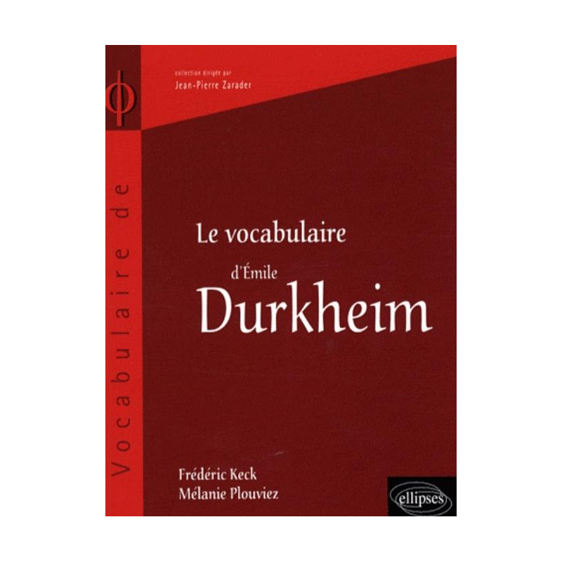 Le vocabulaire de Emile Durkheim
