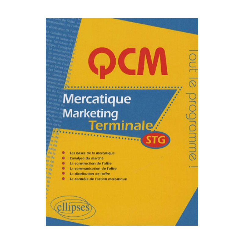 QCM mercatique - marketing - Terminale STG