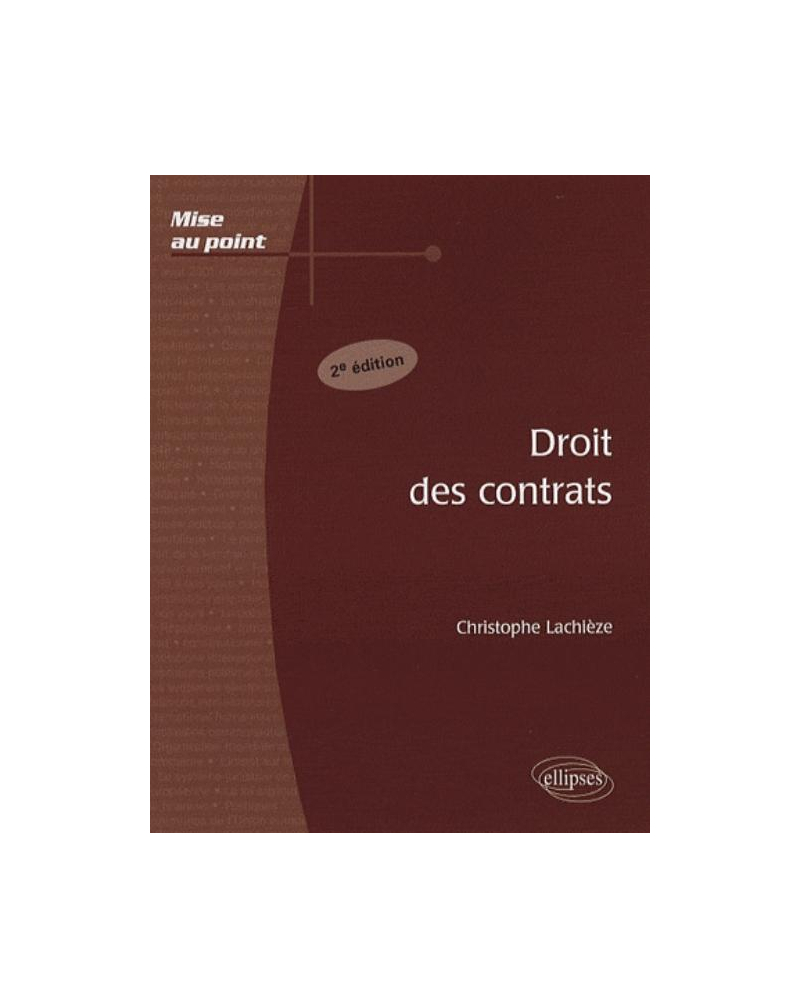 Droit des contrats. 2e édition