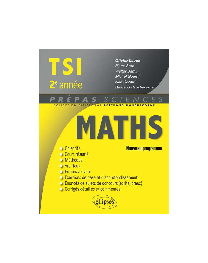 Mathématiques TSI-2 programme 2014