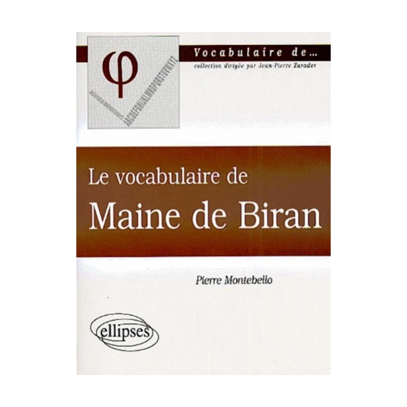 vocabulaire de Maine de Biran (Le)