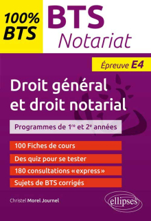 BTS Notariat - Epreuve de droit général et droit notarial (E4/U4)