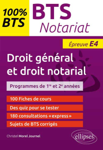 BTS Notariat - Epreuve de droit général et droit notarial (E4/U4)