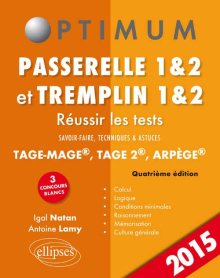 Réussir les tests aux concours Passerelle 1&2 et Tremplin 1&2 - 4e édition