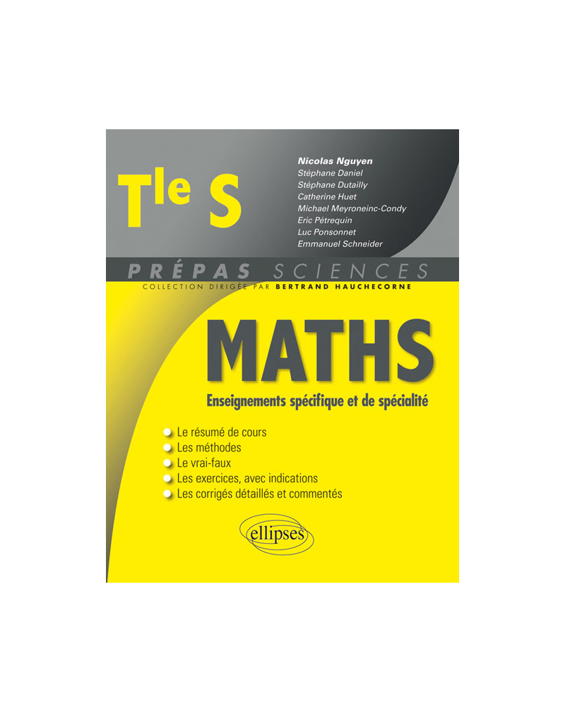Mathématiques Terminale S enseignements spécifique et de spécialité