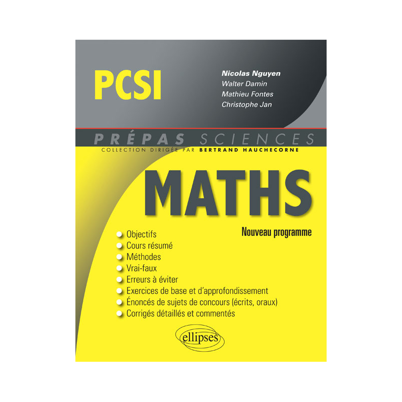 Mathématiques PCSI - conforme au nouveau programme 2013