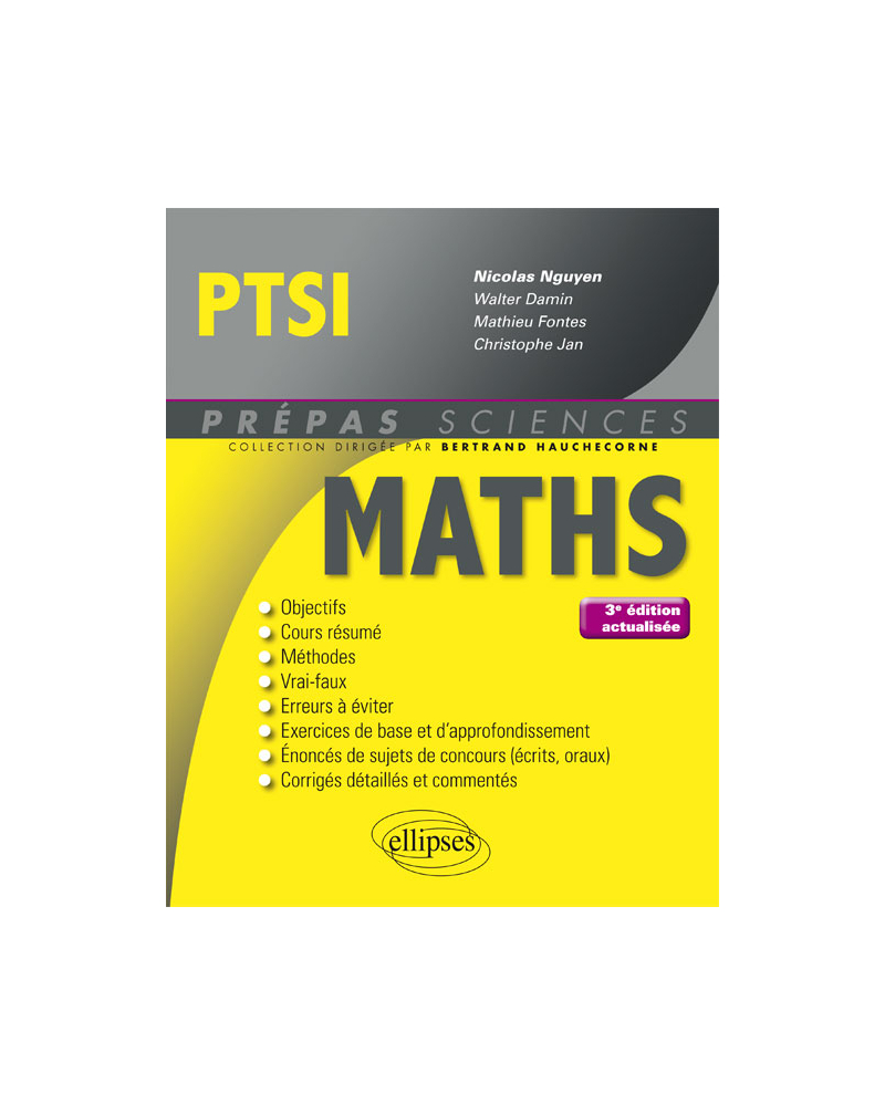 Mathématiques PTSI - 3e édition actualisée