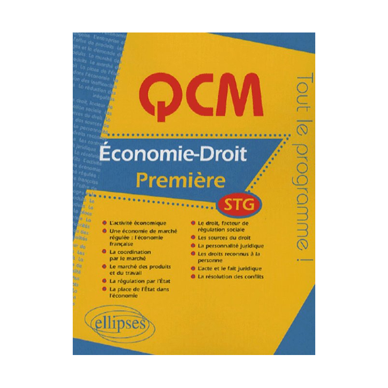 QCM économie-droit - Première STG