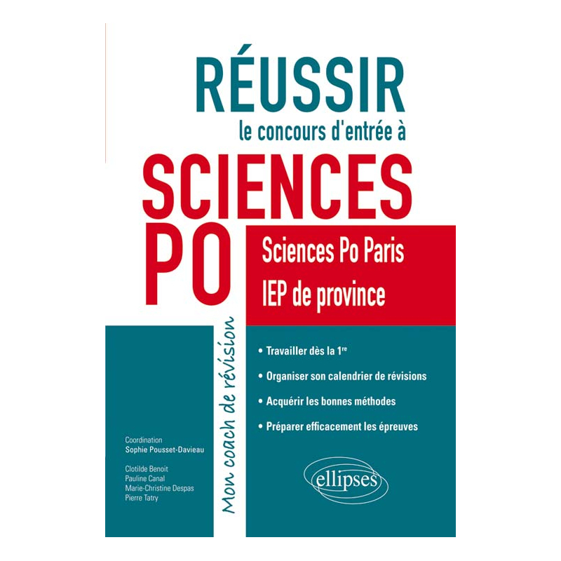 Réussir le concours d’entrée à Sciences  Po. Mon coach de révision - Sciences Po Paris et IEP de province
