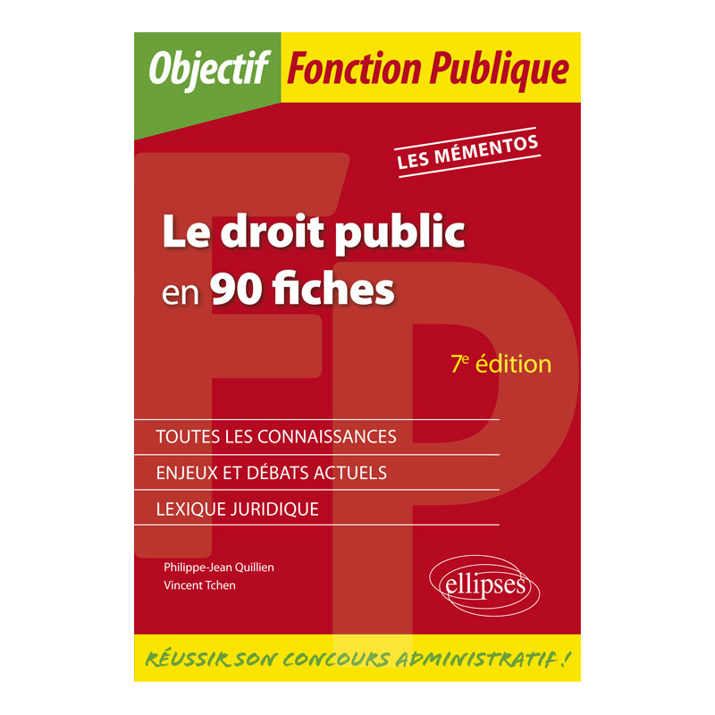 Le droit public en 90 fiches - 7e édition