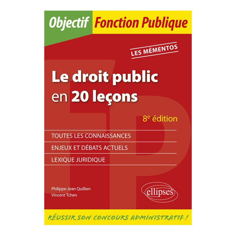 Le droit public en 20 leçons - 8e édition