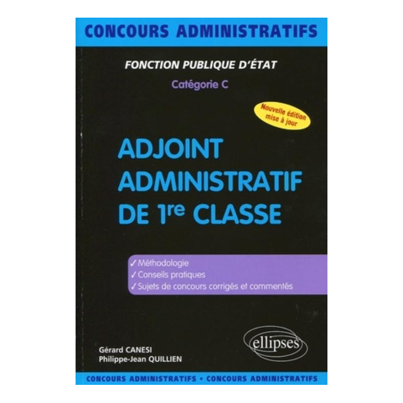 Adjoint Administratif de 1re classe - 3e édition