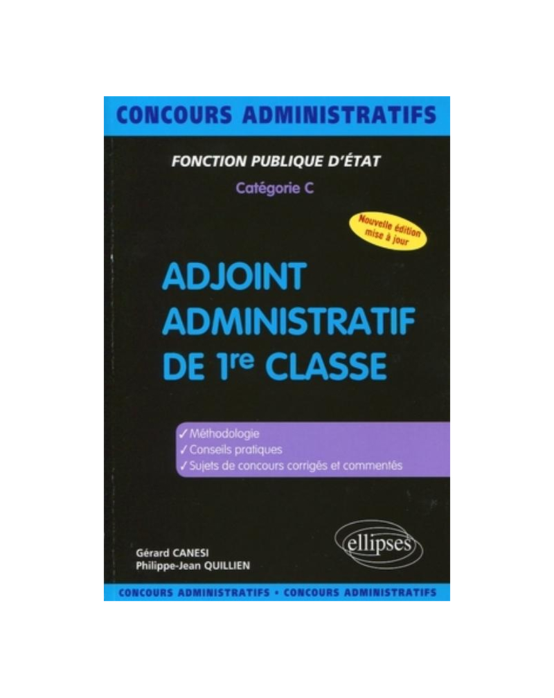 Adjoint Administratif de 1re classe - 3e édition