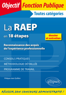 La RAEP en 18  étapes. Reconnaissance des acquis de l’expérience professionnelle
